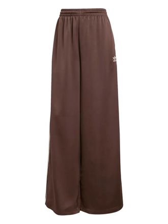 adidas side-stripe detail trousers - women - Recycled Polyester/Elastane - 12 - Brown