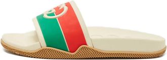 Gucci Sandali slides a righe - Toni neutri