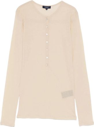 SOEUR Soeur, Truien & Vesten, Dames, Beige, XS, Katoen, Isabella Long-Sleeve T-Shirt