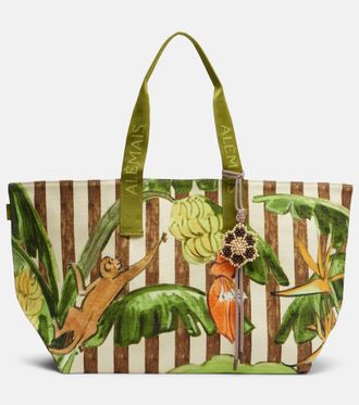 Alemais Al&eacute;mais Toucan Tango Large canvas tote bag
