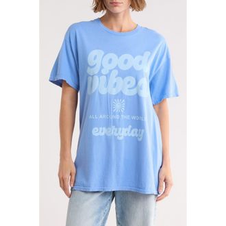 Vinyl Icons Good Vibes Graphic T-Shirt in Blue at Nordstrom Rack, Size X-Small