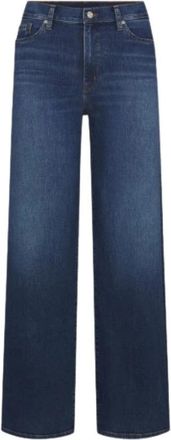 Frame Denim Le Slim Palazzo Long - Dames - Loose Fit Jeans - Blauw - W30 - Katoen - Jeans
