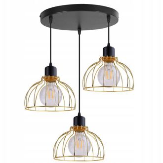 OEM L&aacute;mpara De Techo Colgante L&aacute;mpara De Ara&ntilde;a Pantalla Dorada Loft