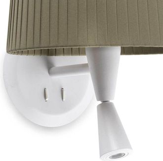 Faro Barcelona Samba Aplique De Pared Con Lector Blanca/encintada Verde 64308-37