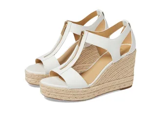 Michael Kors Berkley Mid Wedge Womens Shoes Optic White 1 : 6.5 M, Synthetic