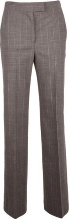 Antonelli Beige Stretch Virgin Wool Zip Wide-Leg Pants