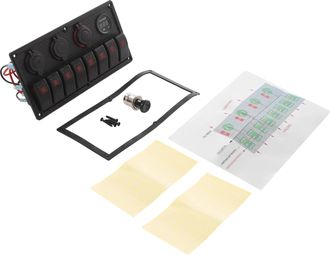OEM Panel De Control Impermeable Con Interruptor De 8 Posiciones, Color Negro Y Verde