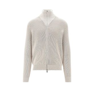 Brunello Cucinelli Half English rib cotton cardigan Man 46