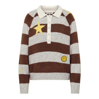 LeComte Gestreepte pullover met polokraag - Dames - Truien - Veelkleurig - Maat: M Wol