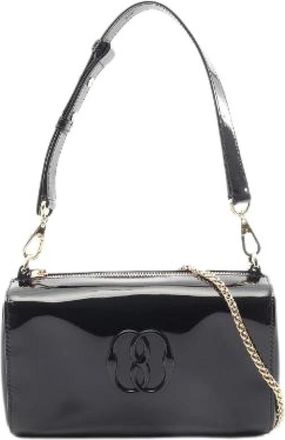 Bally Pre-owned Emblem Octogone patent leather 2way shoulder bag - Dames - Vintage Schoudertas - Zwart - ONE Size - Leer - Vintage