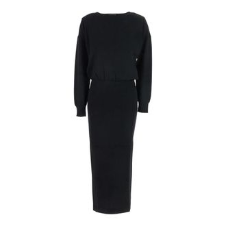 P.A.R.O.S.H. Lime 25 Dress - Dames - Kleedjes - Zwart - XS - Wol - Kleedjes