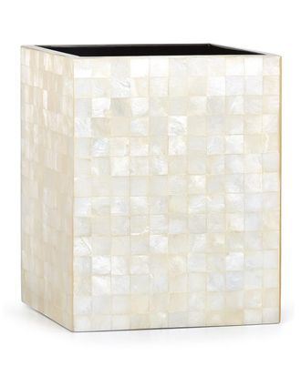 Labrazel Capiz Ivory Wastebasket