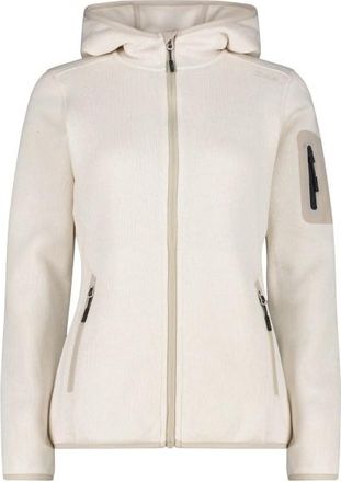 F.lli Campagnolo Jacket Fix Hood Jacquard Knitted 3H19826 Fleecejacke f&uuml;r Damen | beige/wei&szlig;