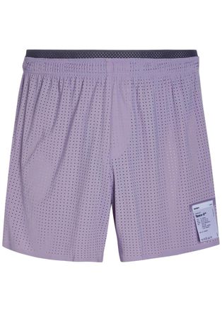 SATISFY Space-o 5 Perforated Stretch-jersey Shorts - Purple - XL