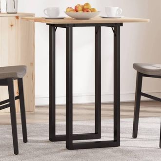 Berkfield Home Durable Dining Table Legs O-Frame 80x40x73 cm Steel in Black | Size: 80 x 40 x 73 cm