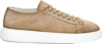 Santoni Heren Fiets Sneaker - Heren - Sneakers - Beige - 40 EU - Schoenen