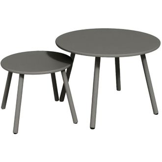 Vente-Unique Tavoli a scomparsa da giardino Metallo Antracite - MIRMANDE