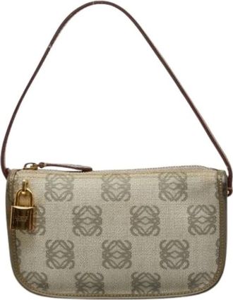 Loewe Pre-owned Shoulder Bags, female, Gray, Size: ONE SIZE Pre-owned Shoulder Bag Pouch