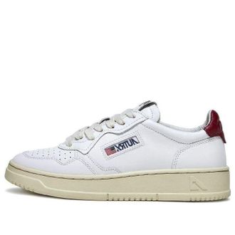 Autry (WMNS) Autry Medalist Leather Low White Bordeaux AULW-LL43