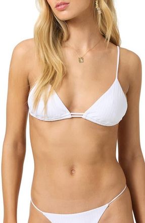O'Neill Shorebreak Rib Tanning Triangle Bikini Top in White at Nordstrom, Size X-Large