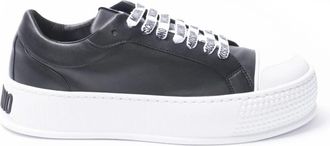 Moschino High Sole Sneakers - Heren - Sneakers - Zwart - 44 EU - Leer - Schoenen