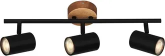 Briloner Barra Spot Muritz 3xgu10 47 Cm Negro/madera
