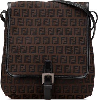 Fendi Pre-owned Womens Zucca Canvas Crossbody Bag - Brown Textile - One Size