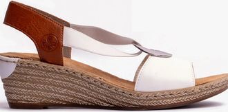 Rieker Womens Rieker 624H6-81 Womens Sandals White - Size: 6.5