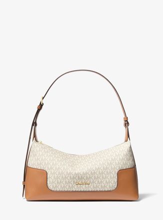 Michael Kors Teddi Medium Signature Logo Slouchy Shoulder Bag