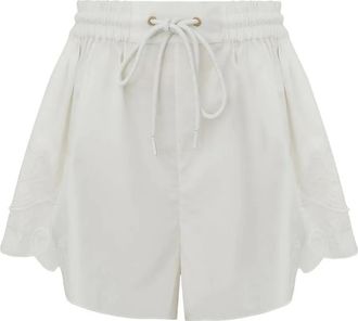 Zimmermann Shorts met gewelfde afwerking - Wit