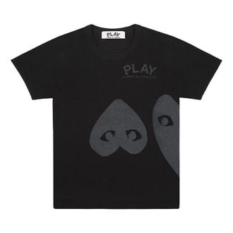 Comme Des Gar&ccedil;ons Three Hearts T-Shirt Black AZ-T196-051-1