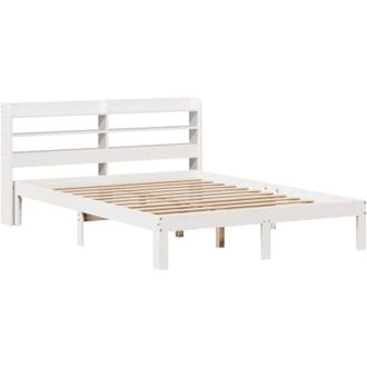 vidaXL Vidaxl - Bed Frame with Headboard without Mattress White 160x200 cm