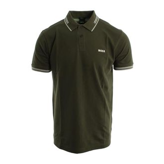 HUGO BOSS Hugo, Polo Shirts, male, Green, Size: 2XL Paul Polo