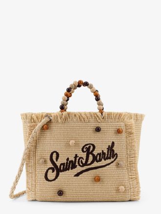 MC2 Saint Barth Borsa a mano Colette Straw in rafia con perline in legno - MC2 SAINT BARTH - gender_Woman
