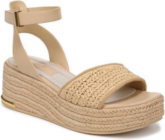 Franco Sarto Tiffany Platform Wedge Sandal in Natural at Nordstrom, Size 7.5