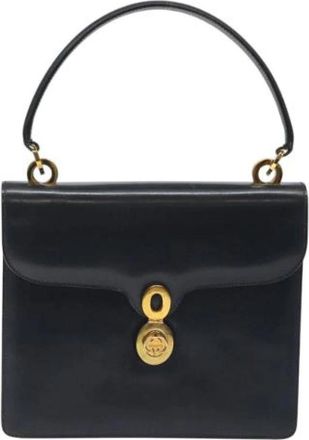 Gucci Tweedehands leren handtassen - Dames - Vintage Handtas - Zwart - ONE Size - Leer - Vintage