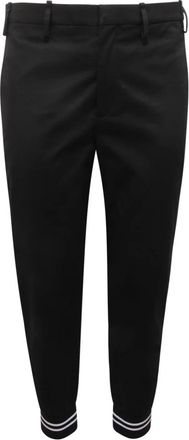 Neil Barrett Jack Varsity Slim-Fit Broek - Heren - Slim Fit Broeken - Zwart - M - Broeken