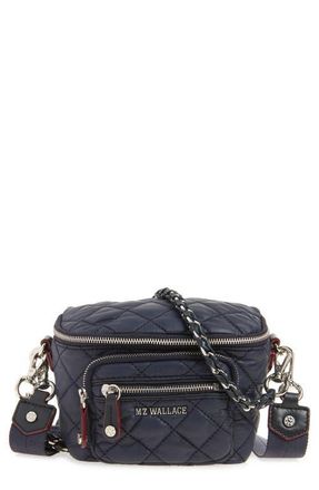MZ Wallace Micro Crosby Diamond Quilted Nylon Sling Bag in Dawn at Nordstrom