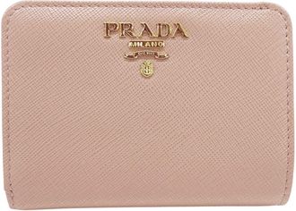Prada Saffiano Pink Beige Saffiano Wallet (Bi-Fold) (Pre-Owned)