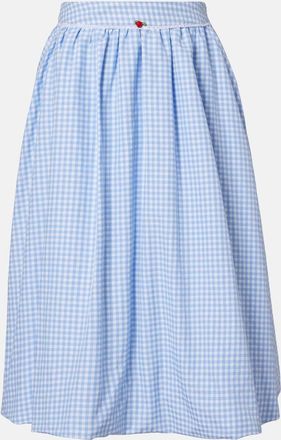 Bananhot Gonna midi Alba in popeline di cotone a quadri