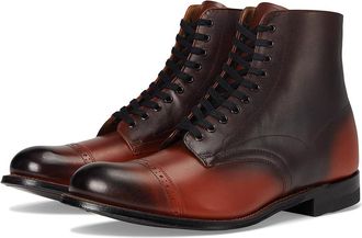 Stacy Adams Madison Cap Toe Lace-Up Boots Mens Shoes Cognac : 11.5 M, Leather
