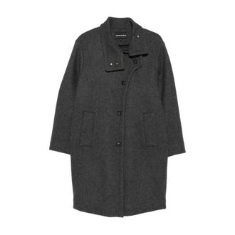 Emporio Armani Grey Silk & Nylon Coat
