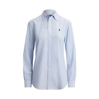 Ralph Lauren Shirts, female, Blue, Size: XS Classic Collar Striped Shirt