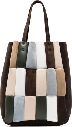 Khaite Zoe Patchwork Suede Tote Bag - Womens - Calf Suede