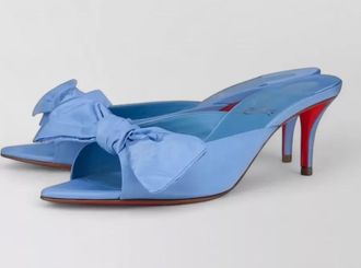 Christian Louboutin mulazee taffetas mules bow stiletto