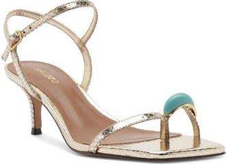 Arezzo Sofia Ankle Strap Sandal in Platino at Nordstrom, Size 8.5