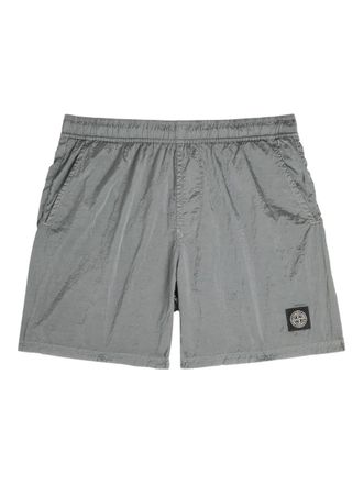 Stone Island logo-patch swim shorts - Grijs