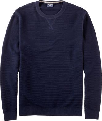 Olymp Rundhalspullover OLYMP OLYMP Strick Casual, Herren, Gr. 4XL, blau (marine), Obermaterial: 100% Baumwolle, schmal, Rundhals, Pullover Rundhalspullover,