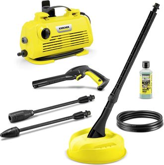 Karcher K 2 Premium Horizontal Vps Home Limpiadora De Alta Presi&oacute;n 110 Bares, Compacta Y Ligera Con Limpiador De Terrazas T-racer - Karcher