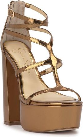 Jessica Simpson Aamina Platform Sandal in Bronze at Nordstrom, Size 8.5